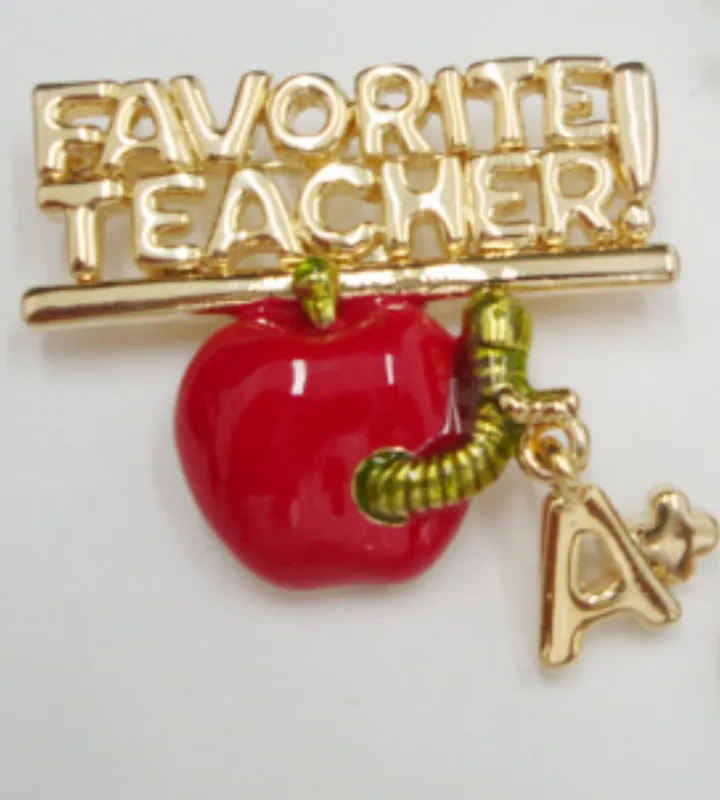 TEACHERS PIN (AB11614 AG) made by Oh My Jewelry