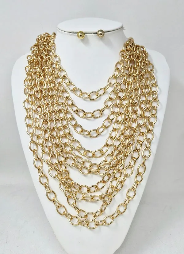 FASHION NECKLACE SET LAYER (JN11522 G) sold by Oh My Jewelry