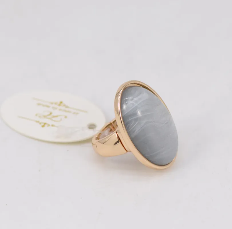 FASHION OVAL STRETCH RING (25R1063 GLSIL) made by Fiesta