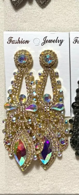FASHION  EARRINGS (ESE2021 GAB) (CLIP) made by Oh My Jewelry