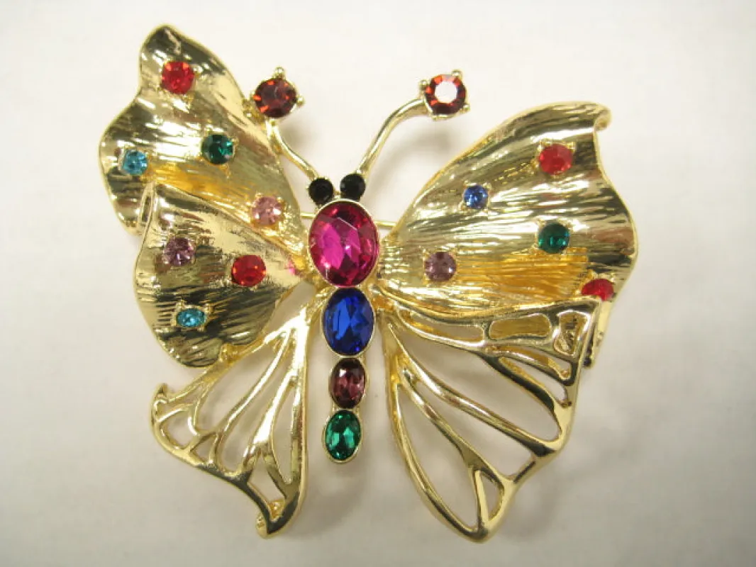 FASHION BROOCH BUTTERFLY (YB3008 GMT) made by Oh My Jewelry