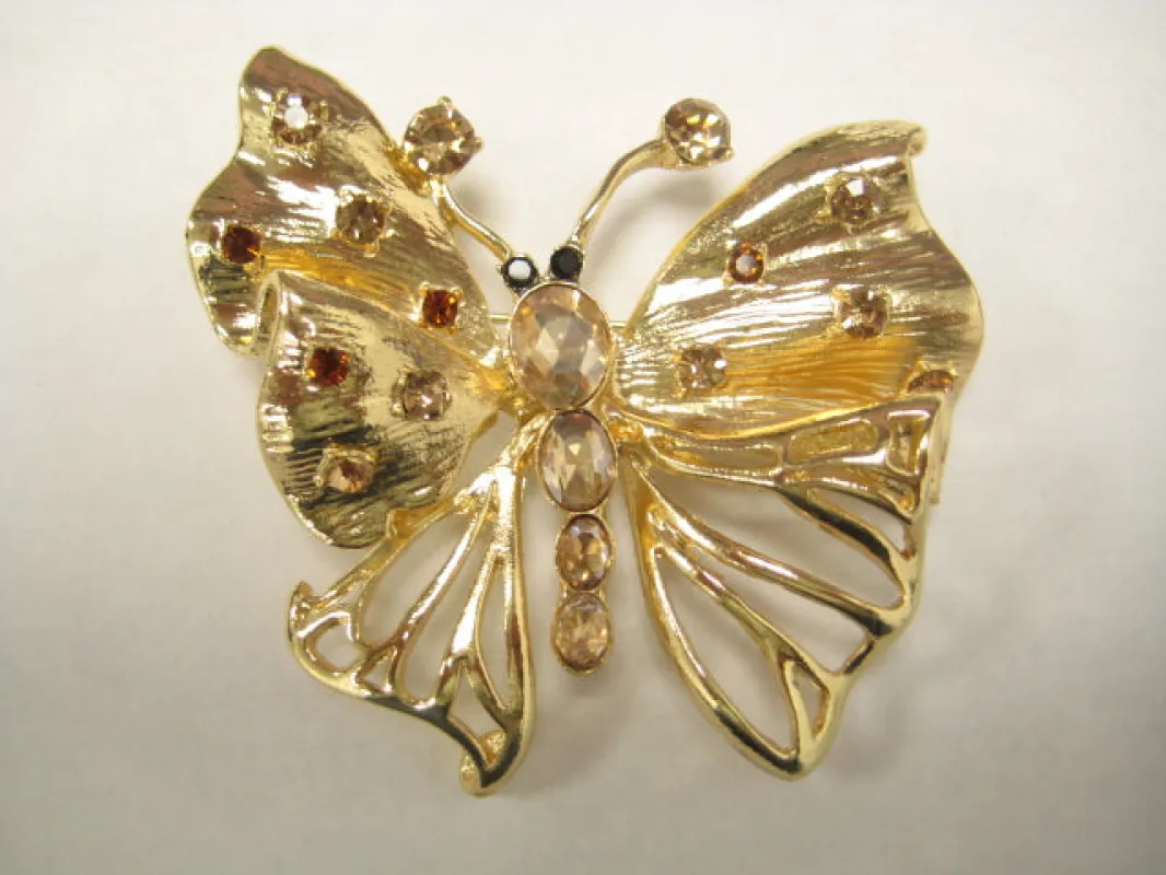 FASHION BROOCH BUTTERFLY (YB3008 GBN) made by Oh My Jewelry
