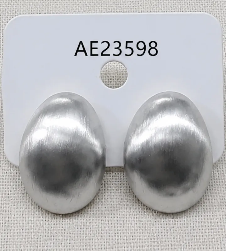 FASHION EARRINGS SILVER CLIP (AE23598 S) made by Oh My Jewelry