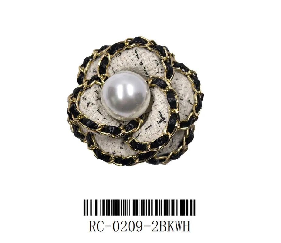 ELEGANT BROOCH (RC0203 BKWH) made by Oh My Jewelry