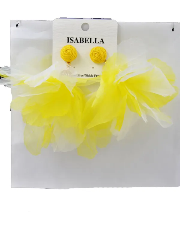 FASHION FLOWER EARRINGS (ER261003 YW) made by Oh My Jewelry