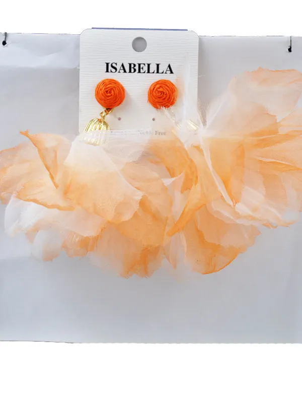 FASHION FLOWER EARRINGS (ER261003 OR) made by Oh My Jewelry
