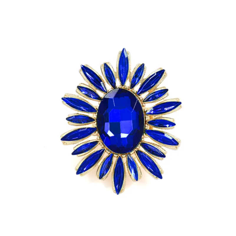 GOLD ROYAL BLUE COLOR STRETCH RING ( kr2009 GDSAP) made by Oh My Jewelry