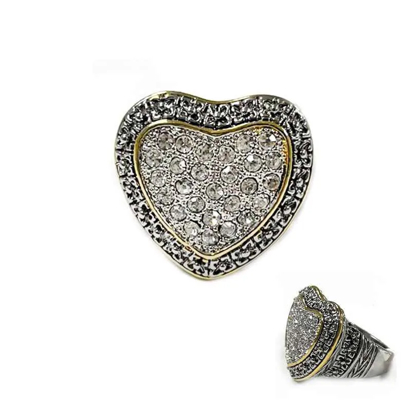 PAVE HEART RING SIZE 8 ( 3281 PV8 ) made by Oh My Jewelry