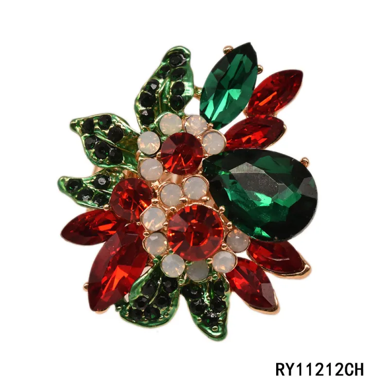 ANTIQUE  FLOWER STRETCH RING ( 11212 GCH ) made by Oh My Jewelry