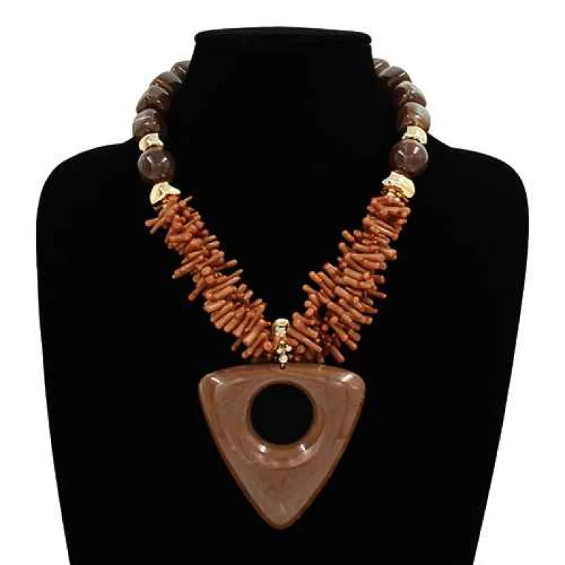 FASHION NECKLACE (KS2252 BR) made by Oh My Jewelry