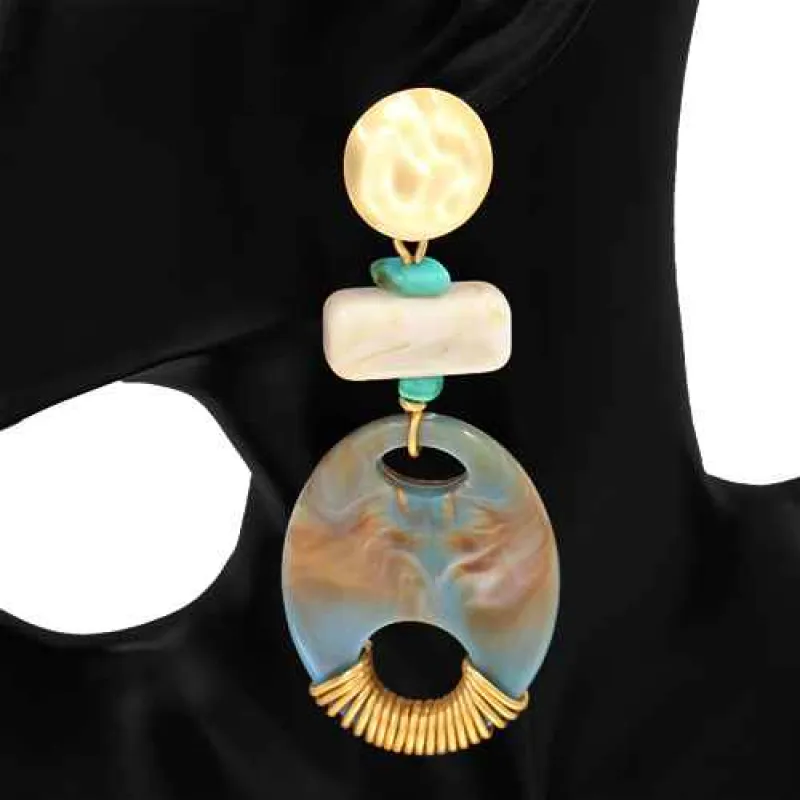 FASHION EARRINGS (KE1235 GDTQ) made by Oh My Jewelry