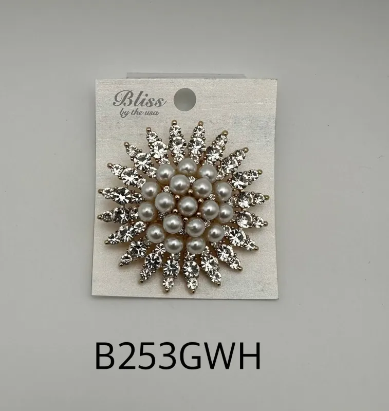 ELEGANT BROOCH (B253 GWH) made by Oh My Jewelry