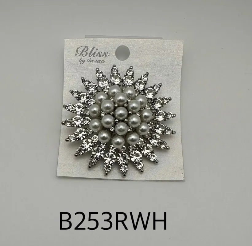 ELEGANT BROOCH (B253 RWH) made by Oh My Jewelry