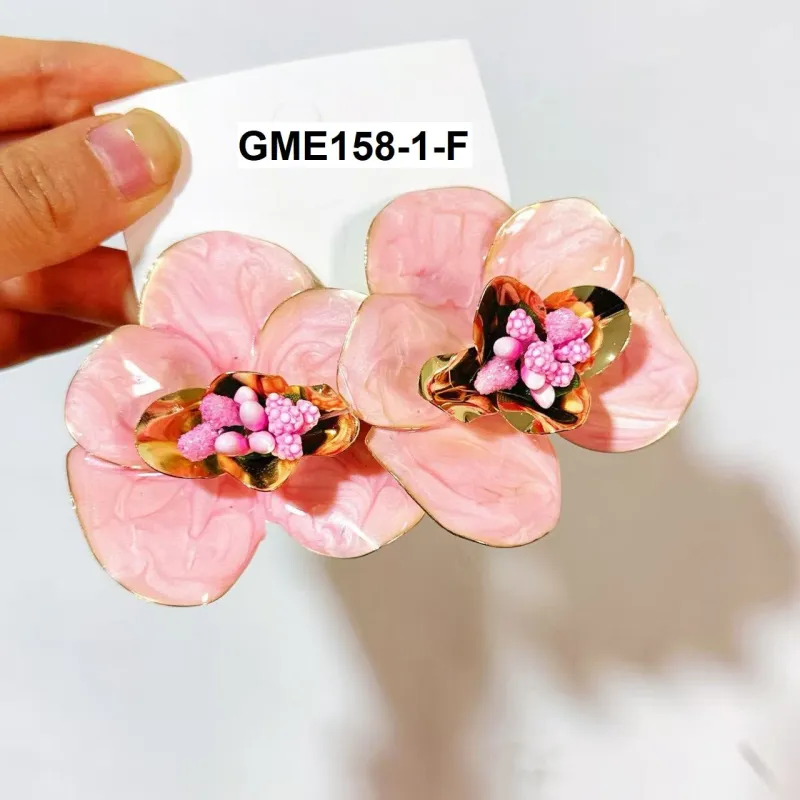 FASHION FLOWER EARRINGS (GME158 1) made by Oh My Jewelry