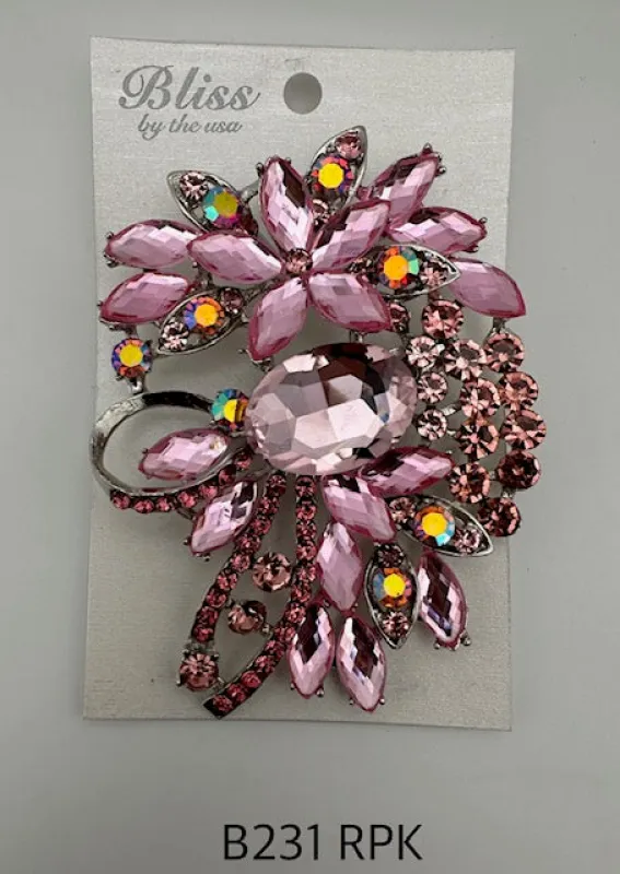 ELEGANT BROOCH (B231 RPK) made by Oh My Jewelry