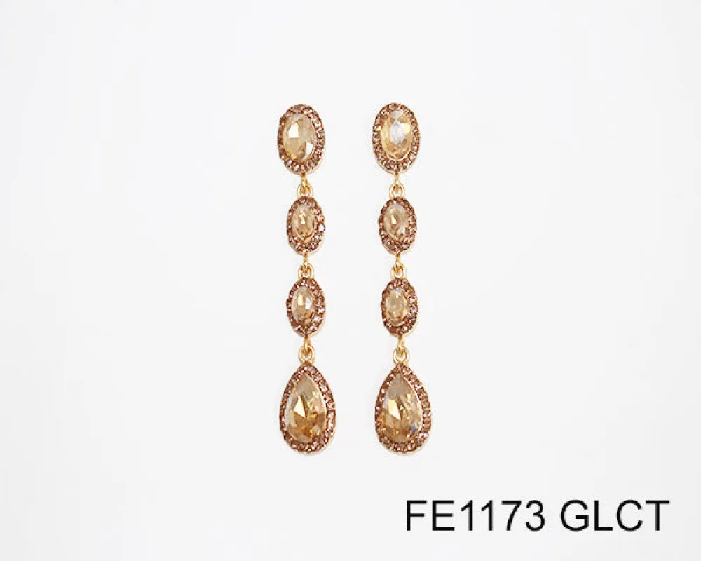FASHION CRYSTAL EARRINGS (FE1173 GELCT) made by Oh My Jewelry