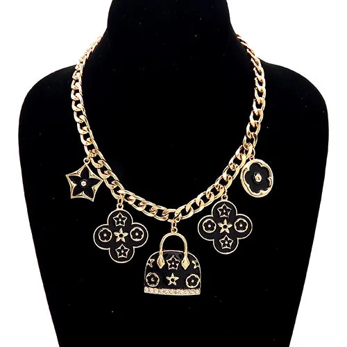 FASHION NECKLACE (YN3766 GDBLK) sold by Oh My Jewelry