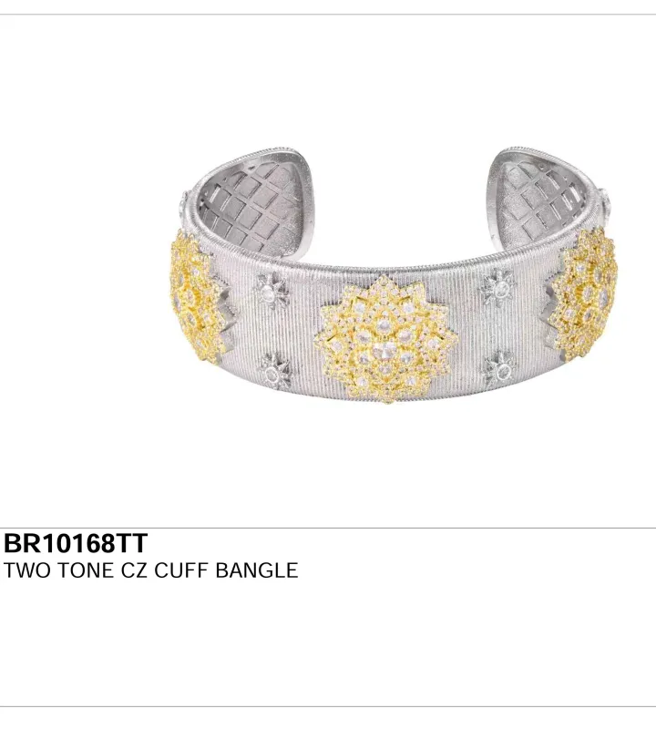 FASHION CUFF BANGLE (BR10168 TT) made by Oh My Jewelry