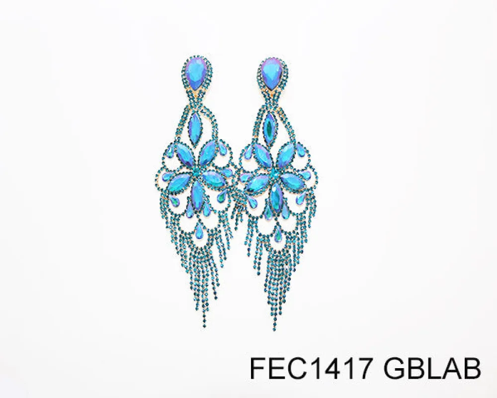 FASHION CRYSTAL CLIP EARRINGS (FEC1417 GBLAB) made by Oh My Jewelry