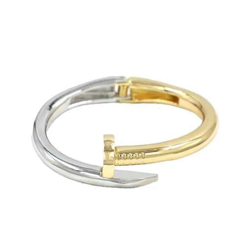 SILVER GOLD BANGLE ( 2103 2TONE ) made by Oh My Jewelry