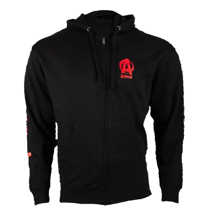 Animal Red Logo Black Zip-Up sold by AnimalPak
