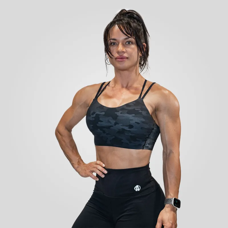 Animal Women's Performance Gray Camo Sports Bra sold by AnimalPak