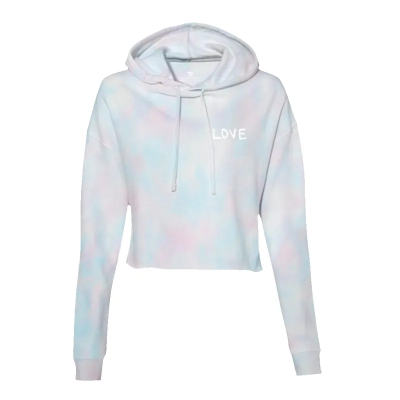 It's All Love Cropped Hooded Sweatshirt sold by DRYWORLD