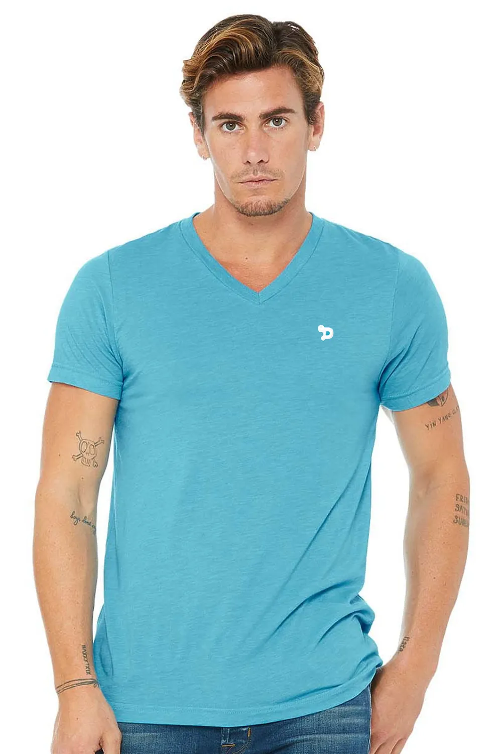 Haute D Essentials - Mens Triblend V-Neck Tee sold by DRYWORLD product image thumbnail 2