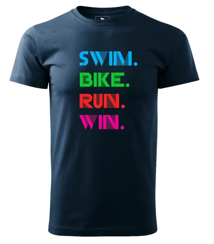 Swim Bike Run Win Tee - Men's Triathlon made by DRYWORLD