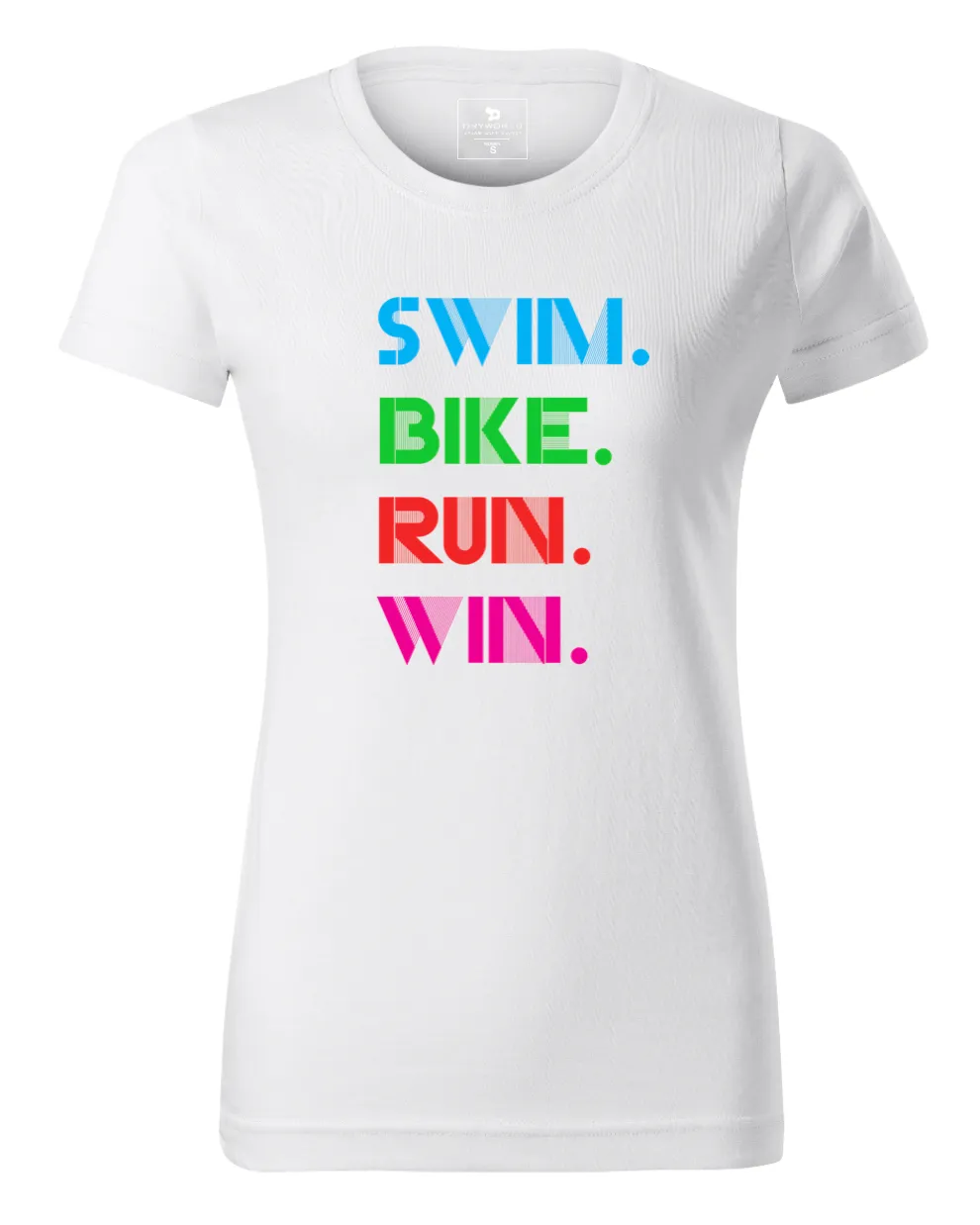 Swim Bike Run Win Tee - Women's sold by DRYWORLD product image thumbnail 3