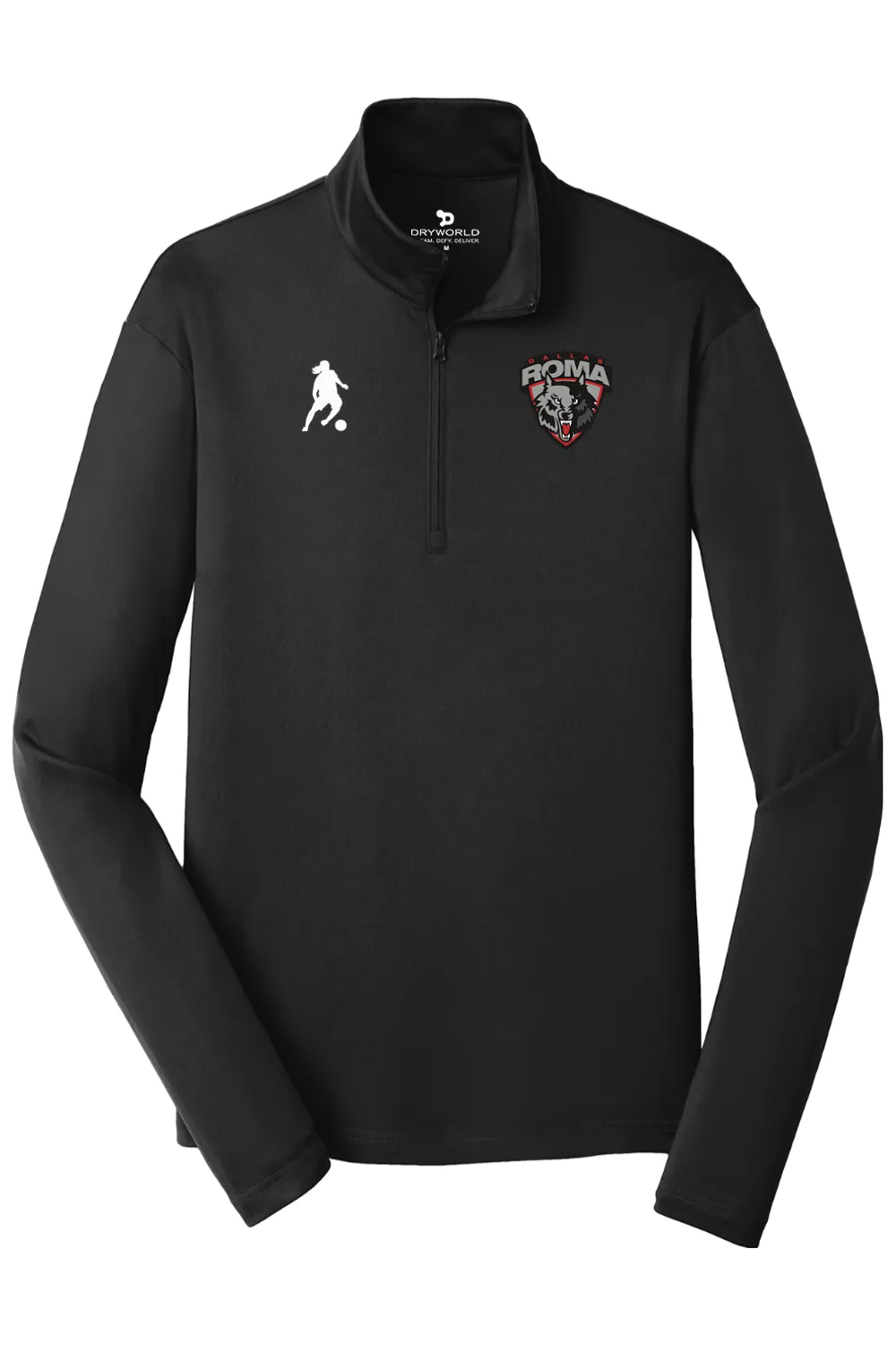 Roma FC Mens 1/4-Zip Pullover sold by DRYWORLD