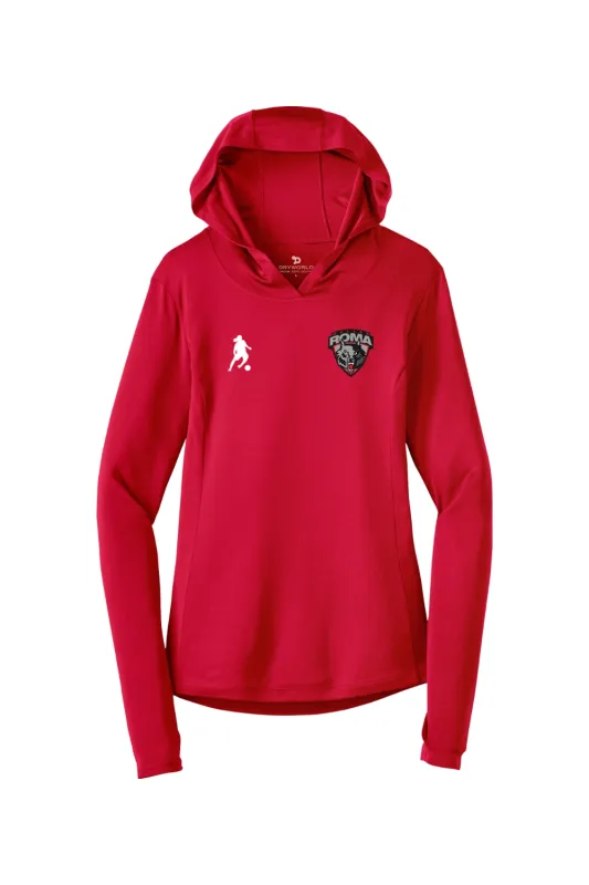 Roma FC Ladies PosiCharge Competitor Hooded Pullover made by DRYWORLD