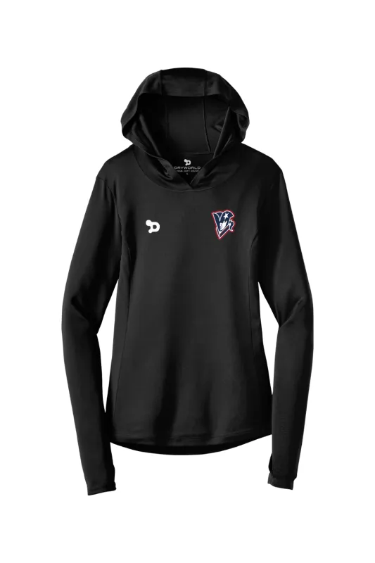 Beckman Patriots Ladies PosiCharge Competitor Hooded Pullover made by DRYWORLD