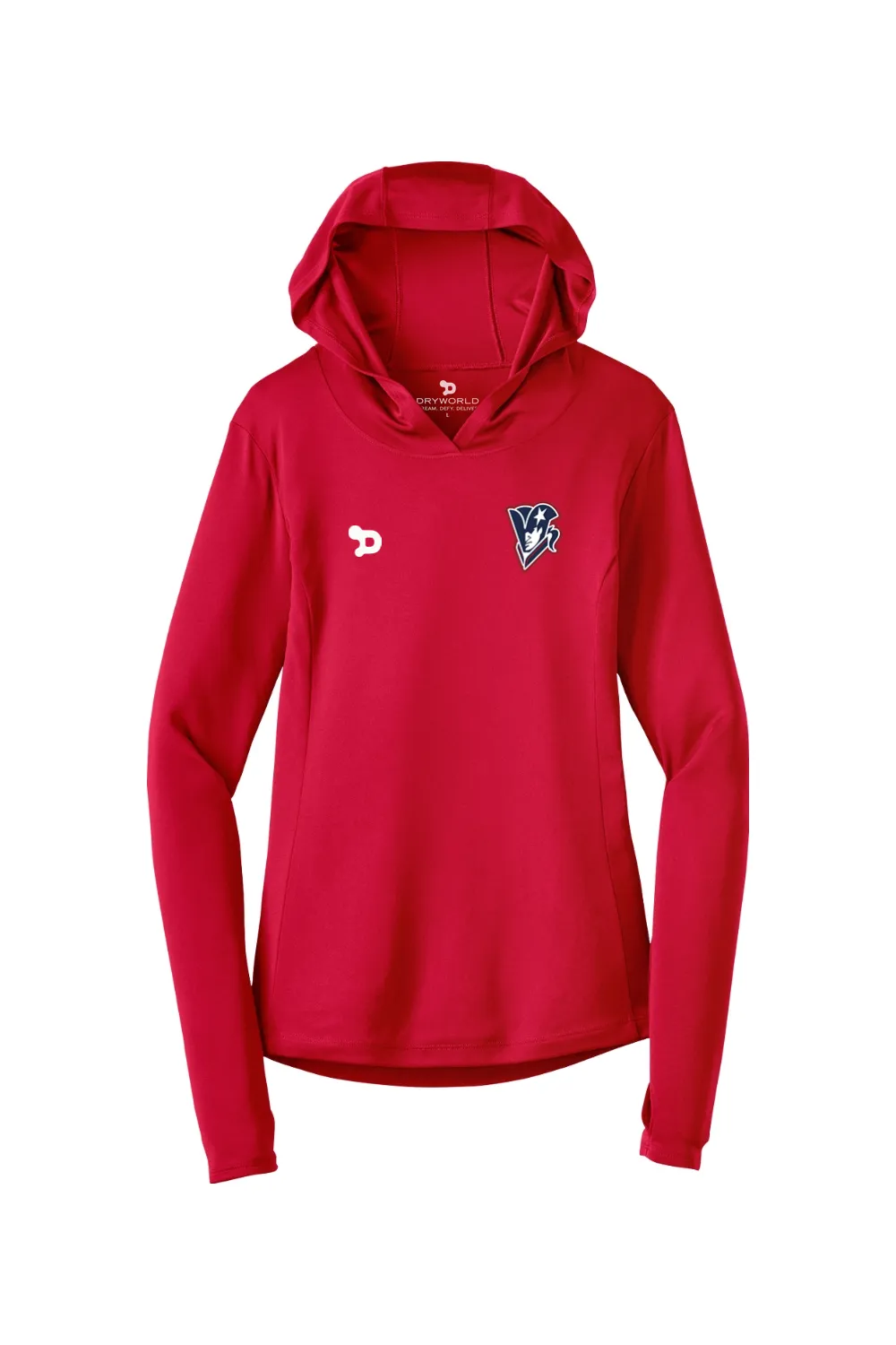 Beckman Patriots Ladies PosiCharge Competitor Hooded Pullover sold by DRYWORLD product image thumbnail 3
