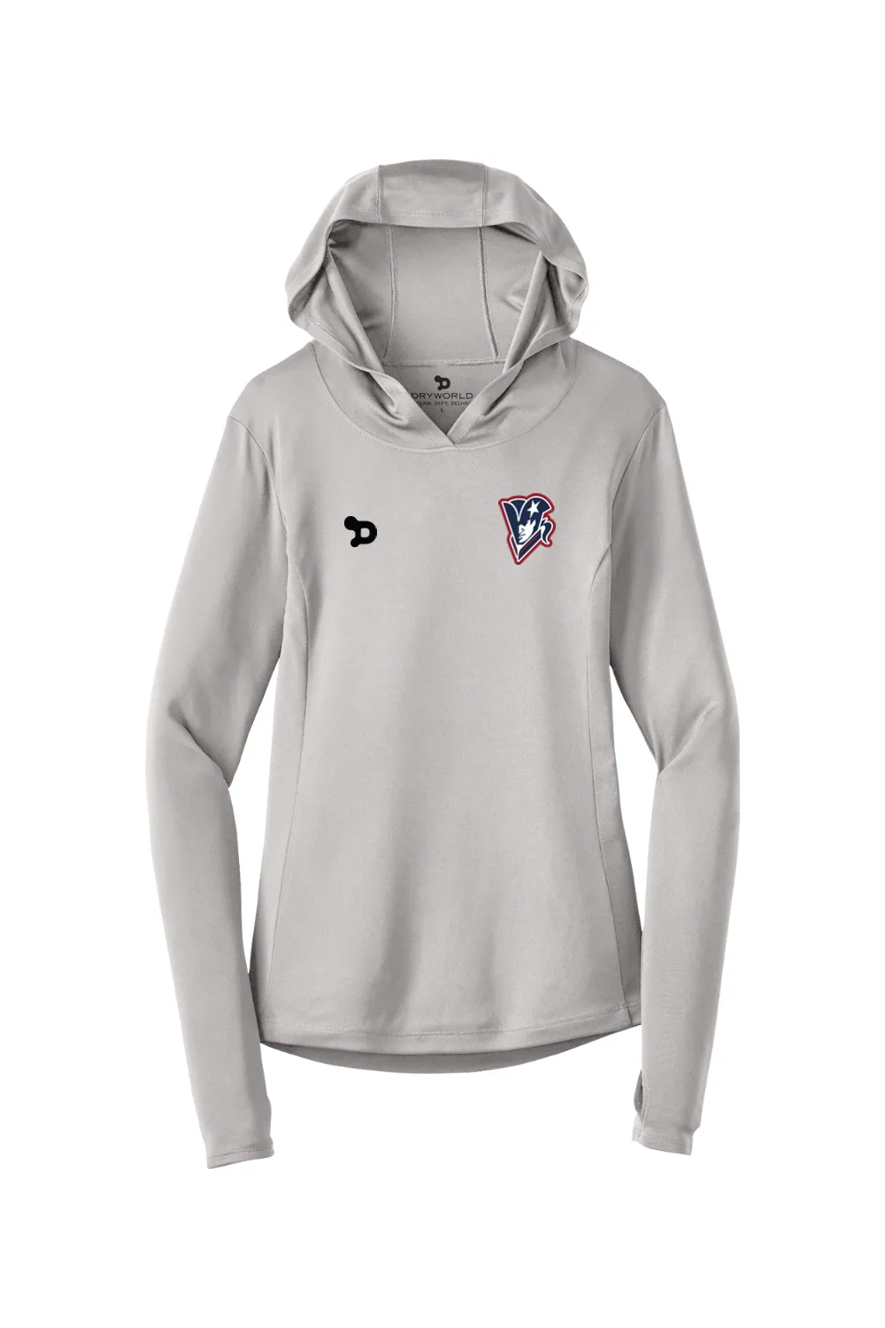 Beckman Patriots Ladies PosiCharge Competitor Hooded Pullover sold by DRYWORLD product image thumbnail 5