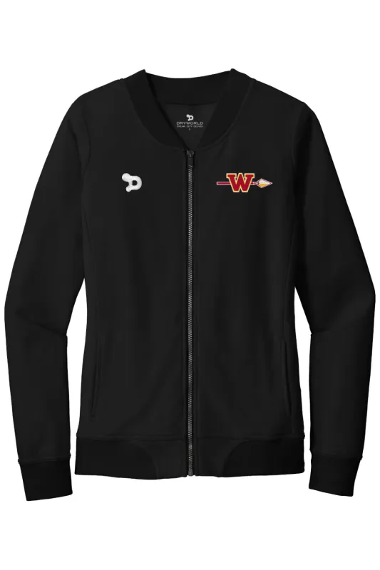 Woodbridge Warriors Ladies Lightweight French Terry Bomber made by DRYWORLD