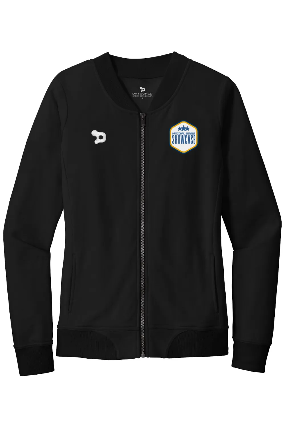 Summer Showcase Ladies Lightweight French Terry Bomber sold by DRYWORLD