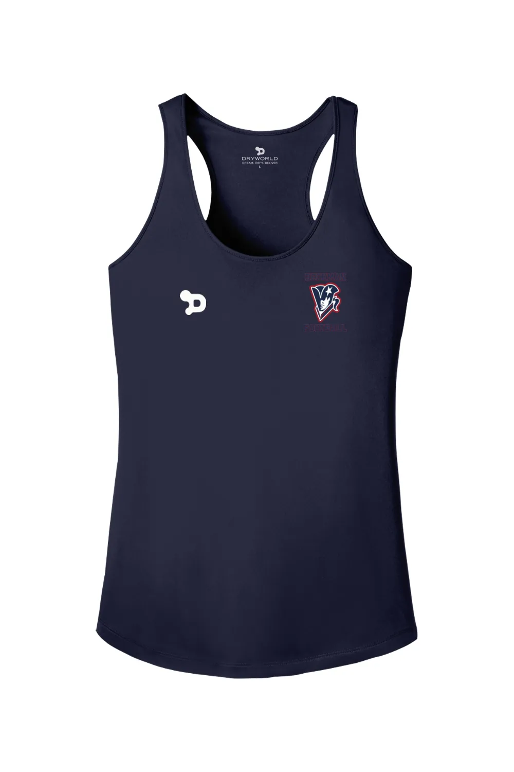 Beckman Football Ladies PosiCharge Competitor Racerback Tank sold by DRYWORLD
