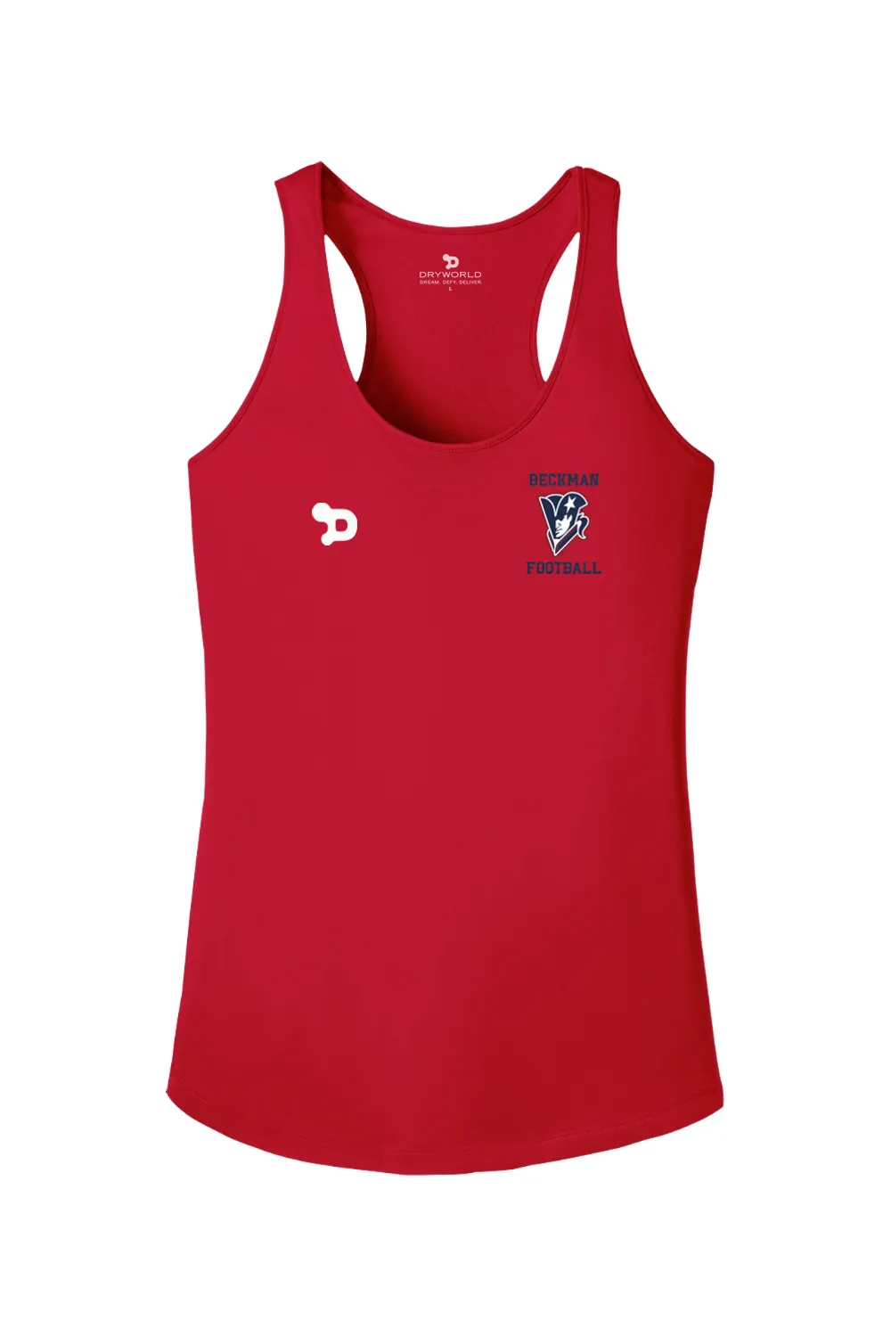 Beckman Football Ladies PosiCharge Competitor Racerback Tank sold by DRYWORLD product image thumbnail 3