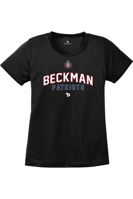 Beckman Patriots Girls Flag Football Ladies PosiCharge Competitor Tee made by DRYWORLD