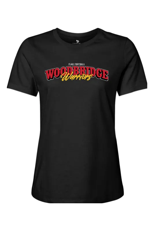 Woodbridge Warriors Women’s Relaxed Jersey Short Sleeve Tee - Lifestyle made by DRYWORLD
