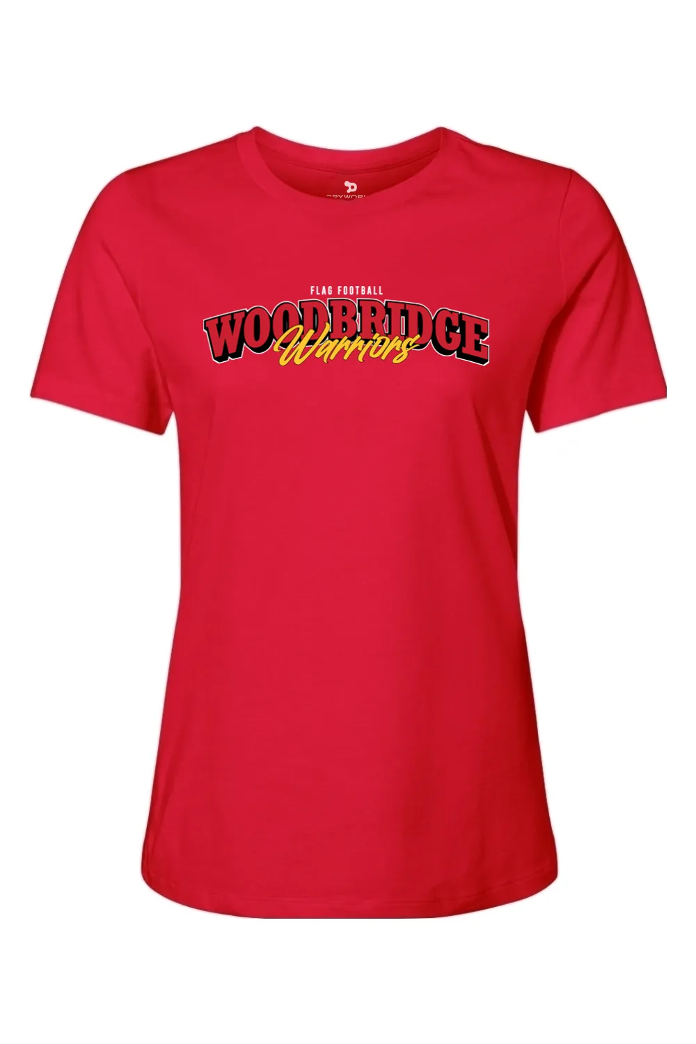 Woodbridge Warriors Women’s Relaxed Jersey Short Sleeve Tee - Lifestyle sold by DRYWORLD product image thumbnail 3