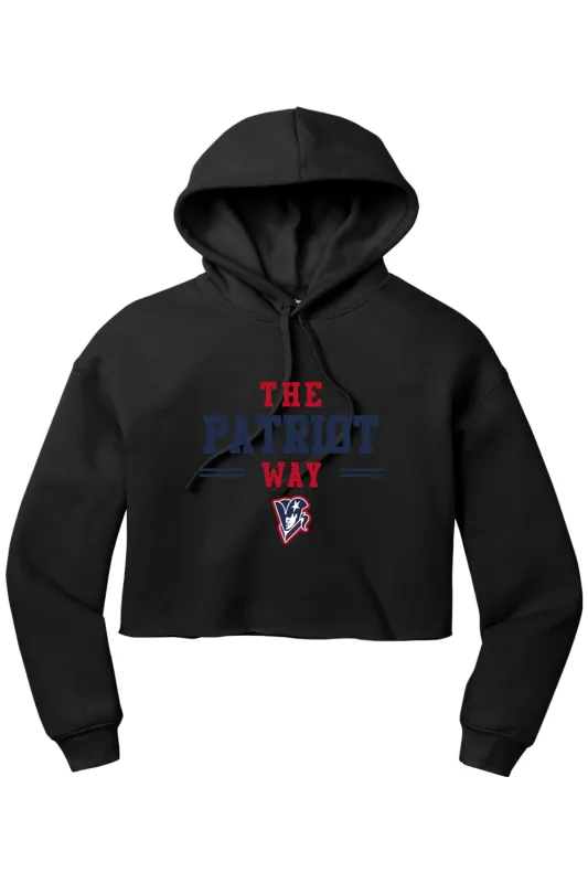 Beckman Patriots Women’s Sponge Fleece Cropped Fleece Hoodie - Lifestyle Patriot Way Edition made by DRYWORLD