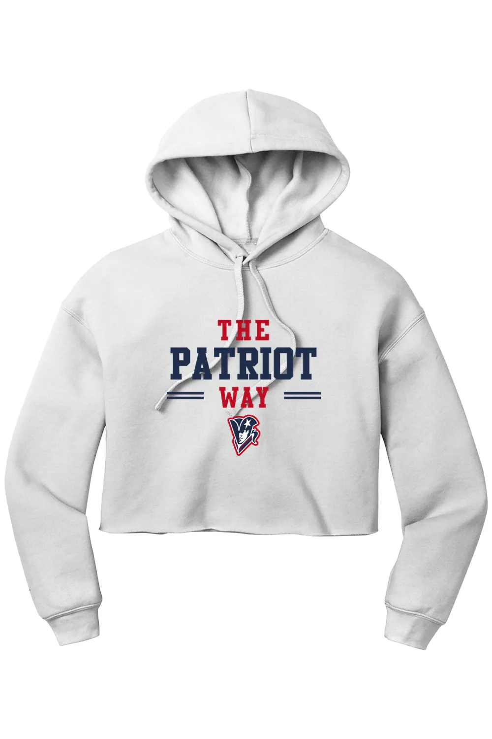 Beckman Patriots Women’s Sponge Fleece Cropped Fleece Hoodie - Lifestyle Patriot Way Edition sold by DRYWORLD product image thumbnail 3