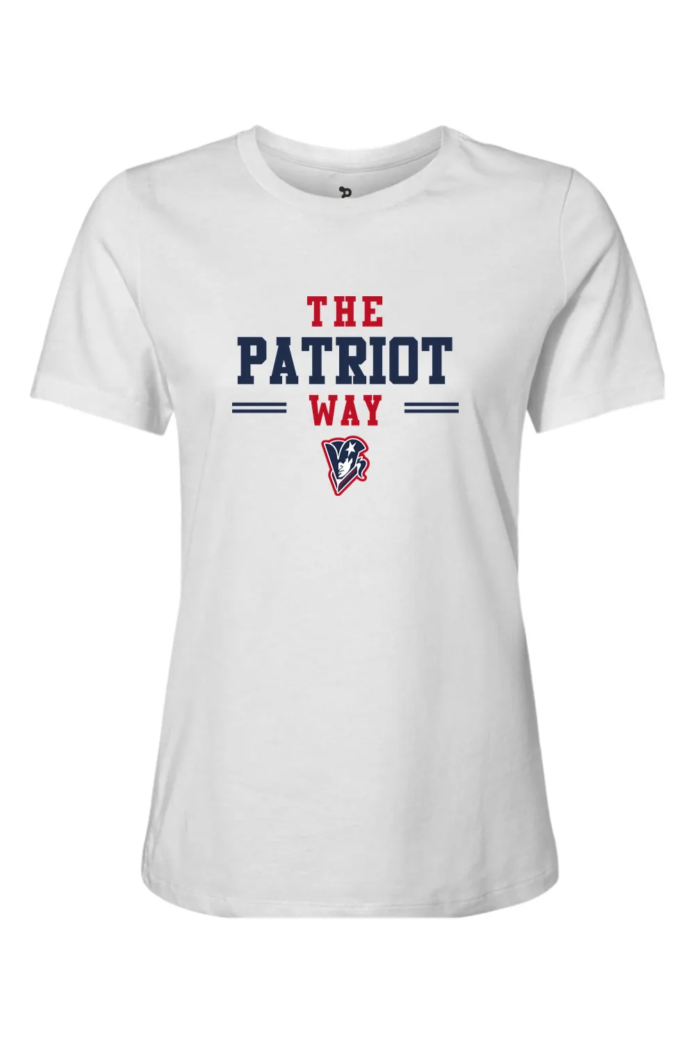 Beckman Patriots Women’s Relaxed Jersey Short Sleeve Tee - Lifestyle 5 sold by DRYWORLD product image thumbnail 3