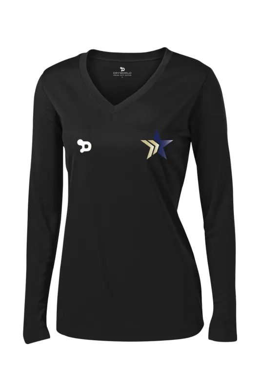 Change The Game Ladies PosiCharge Competitor Long Sleeve V-Neck Tee made by DRYWORLD