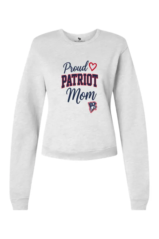 Beckman Patriots Women's Sponge Fleece Classic Crewneck Sweatshirt - Lifetyle Patriot Mom Edition made by DRYWORLD