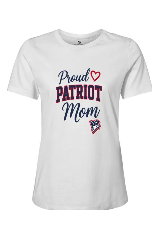 Beckman Patriots Women’s Relaxed Jersey Short Sleeve Tee - Lifestyle Patriot Mom Edition made by DRYWORLD