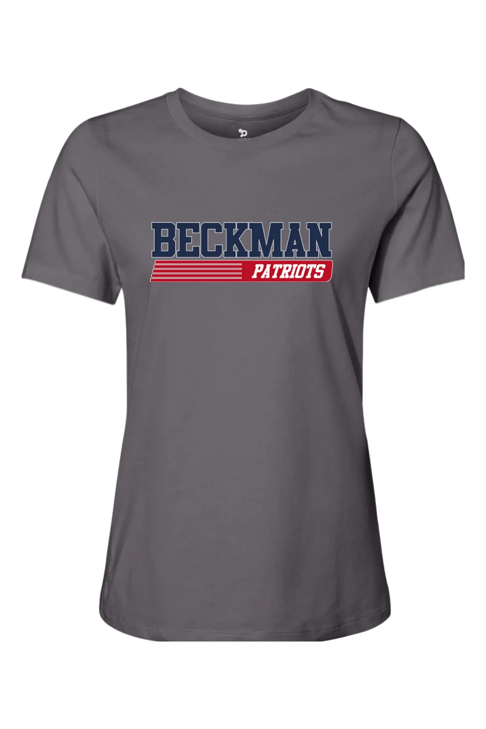 Beckman Patriots Women’s Relaxed Jersey Short Sleeve Tee - Lifestyle Varsity Heritage Edition sold by DRYWORLD