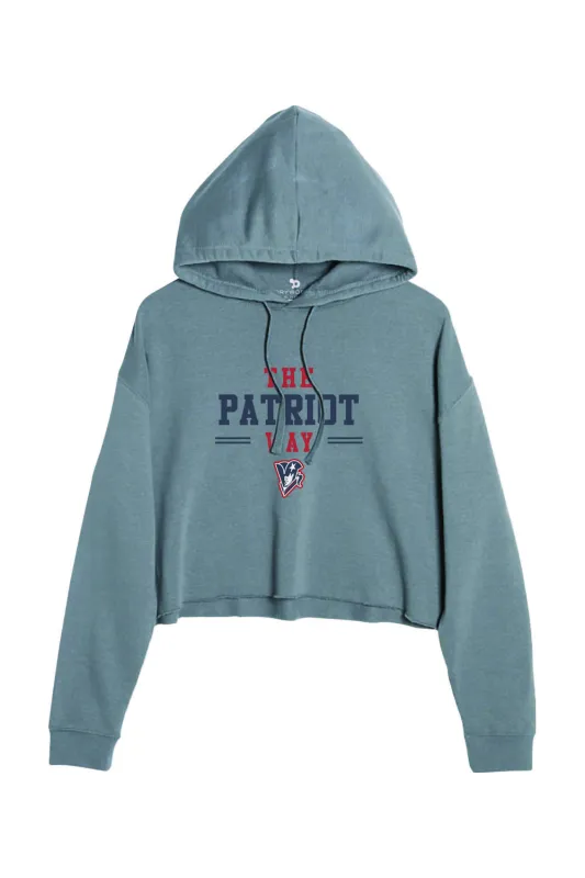 Beckman Patriots Ladies' Cropped Fleece Hoodie - Lifestyle Patriot Way Edition made by DRYWORLD